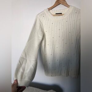 Karl Lagerfeld cream sweater medium